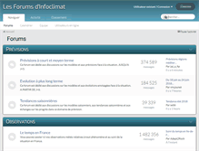 Tablet Screenshot of forums.infoclimat.fr